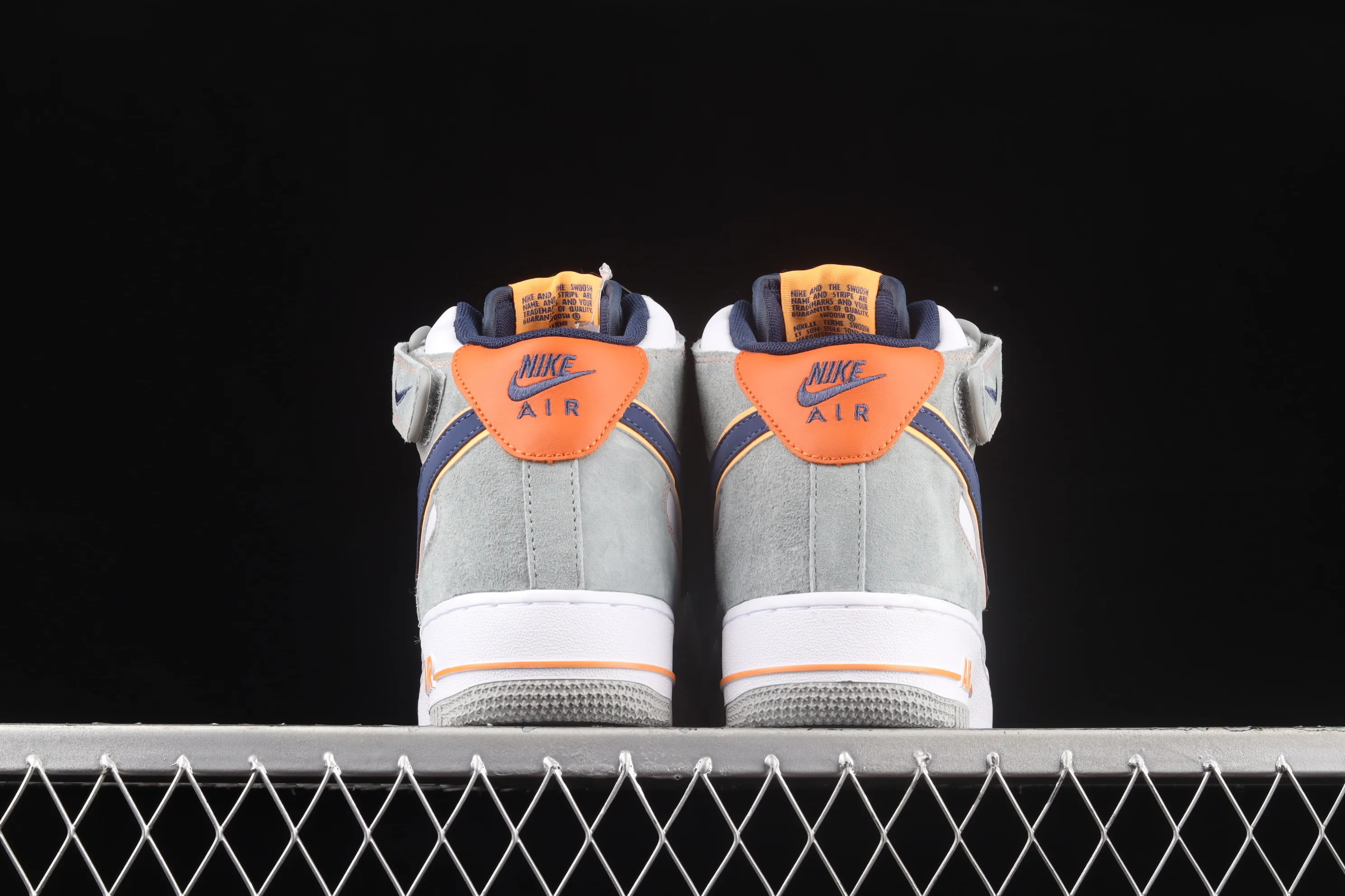 All categories Nk Air Force 1 Air Force series Nk Air Force 1 Mid Air Force mid-top Nk Air Force 1'07 Mid gray blue orange suede Air Force One mid-top casual sneakers CQ5059-203